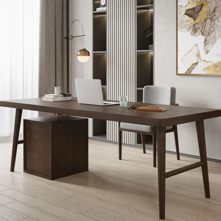 Pine Solid Wood Writing Desk Contemporary Style Rectangular Office Desk 70.9"L x 31.5"W x 29.5"H Clearhalo 'furn' 'furn_office_desk' 'Furniture' 'Office Desks' 'Office Furniture' 'office_desk' 5439533