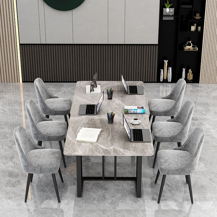 Industrial Home Office Writing Desk Rectangular Sled Base Office Desk 63"L x 27.6"W x 29.5"H Black-Gray Clearhalo 'furn' 'furn_office_desk' 'Furniture' 'Office Desks' 'Office Furniture' 'office_desk' 5439554