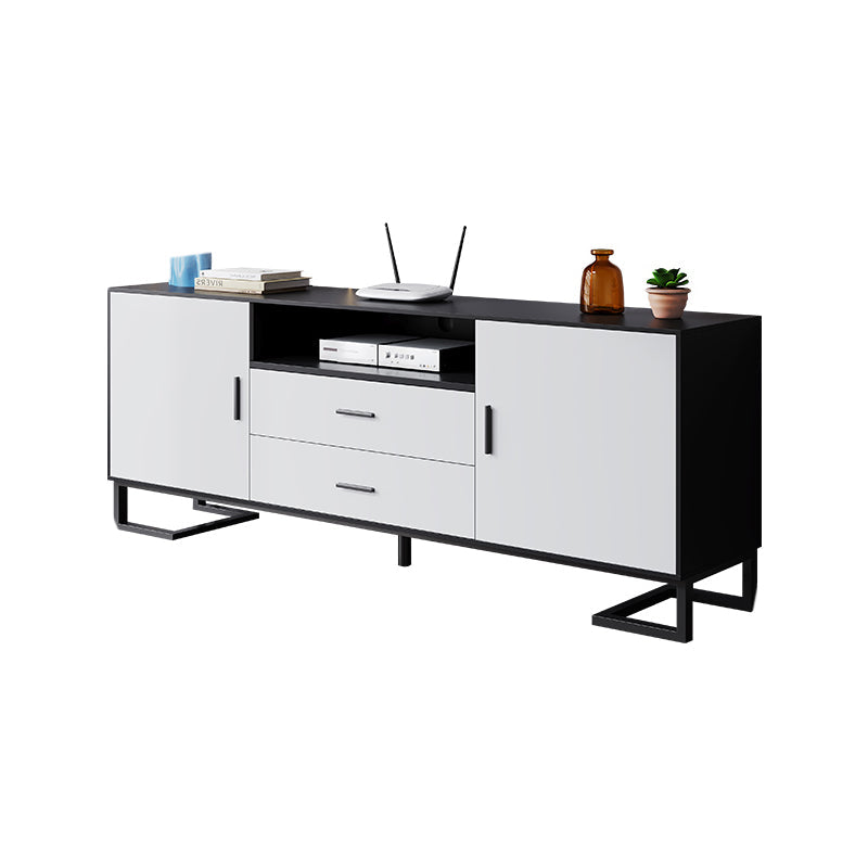 Abbassino TV TV in legno chiuso in legno con cassetti e porte di lusso