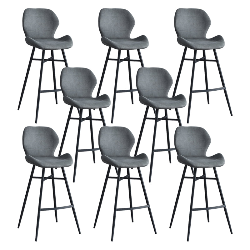 Sgabello da bar in pelle di sgabelli in pelle industriale con gambe in metallo per la casa