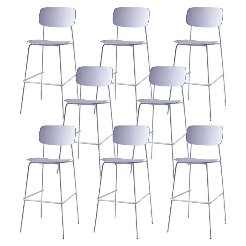 Taburete de la barra de respaldo escandinavo rectángulo de plástico Taburada de contra-altura