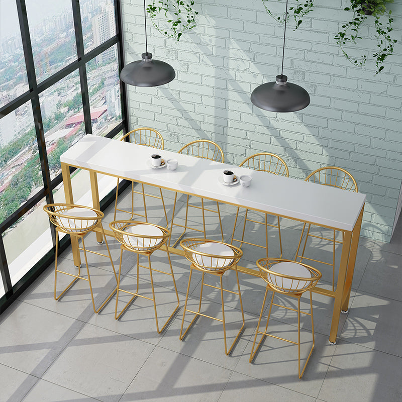 Juego de mesa de pub de barra rectangular glamor