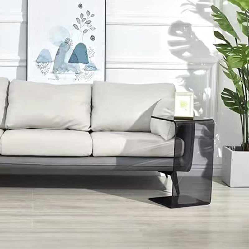 Moderne stijl zwart/tan/transparant acryl rechthoekig materiaal bijzettafel