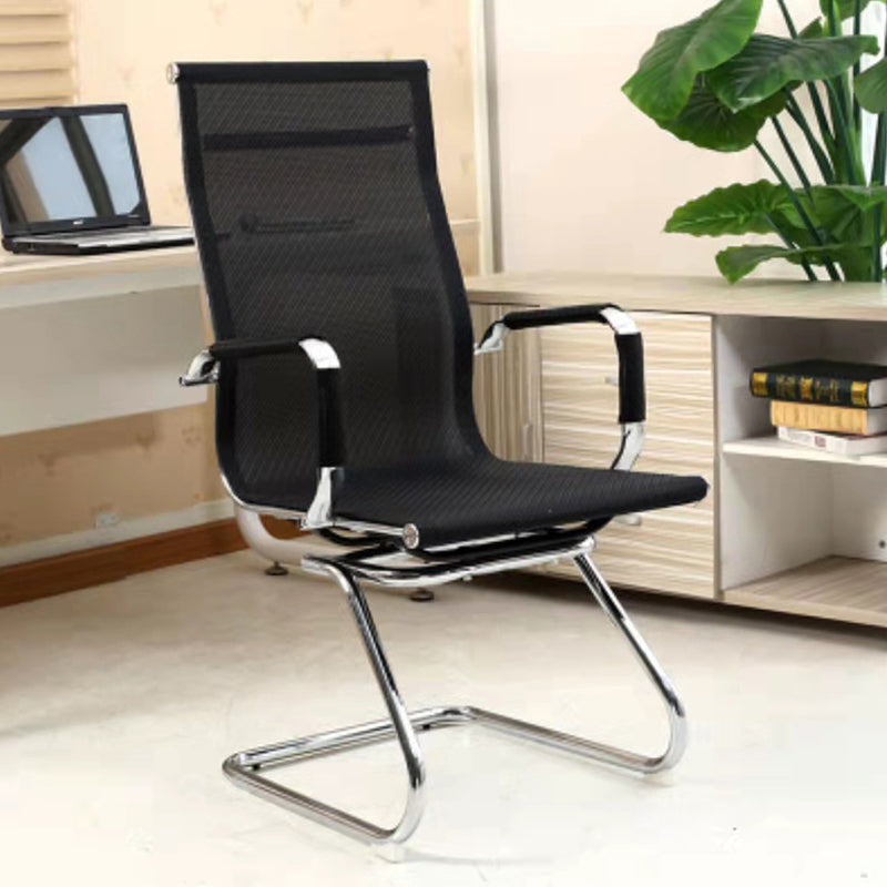 Chaise de bureau d'ordinateur rembourré avec cadre en métal chaise de bureau ergonomique contemporaine