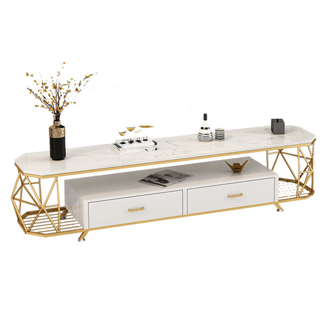 Sala de estar abierta almacenamiento de televisión gabinete de televisión de lujo con cajones de deslizamiento