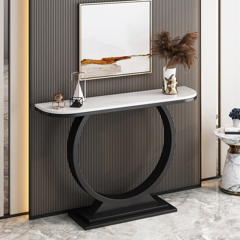 Tavolo da console astratto di ardesia glam/metallo/rettangolo per la sala