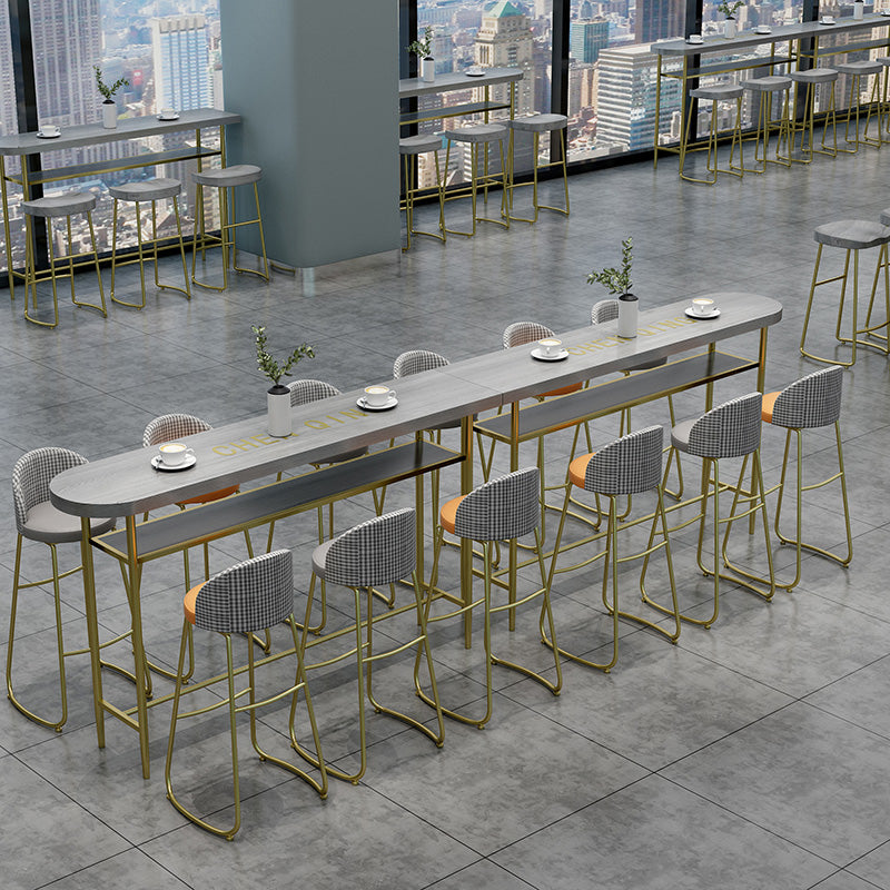 Sala de estar de altura de contador ovalado 1/2/4/7 piezas Modern de madera de madera.