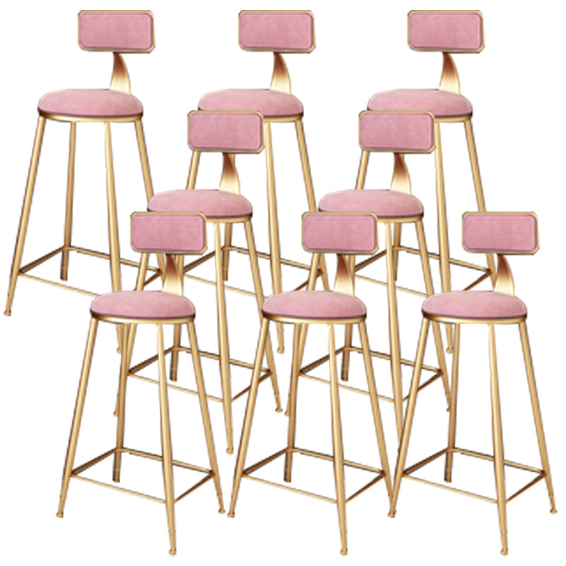 Glam sgabocali senza braccio sgabello da pranzo in ferro sgabello con cuscino e pedale