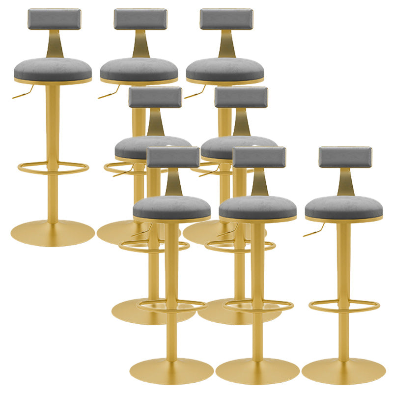 Sgabello da bar per bar con bancono di sgabelli rotanti glam con cuscino e pedale