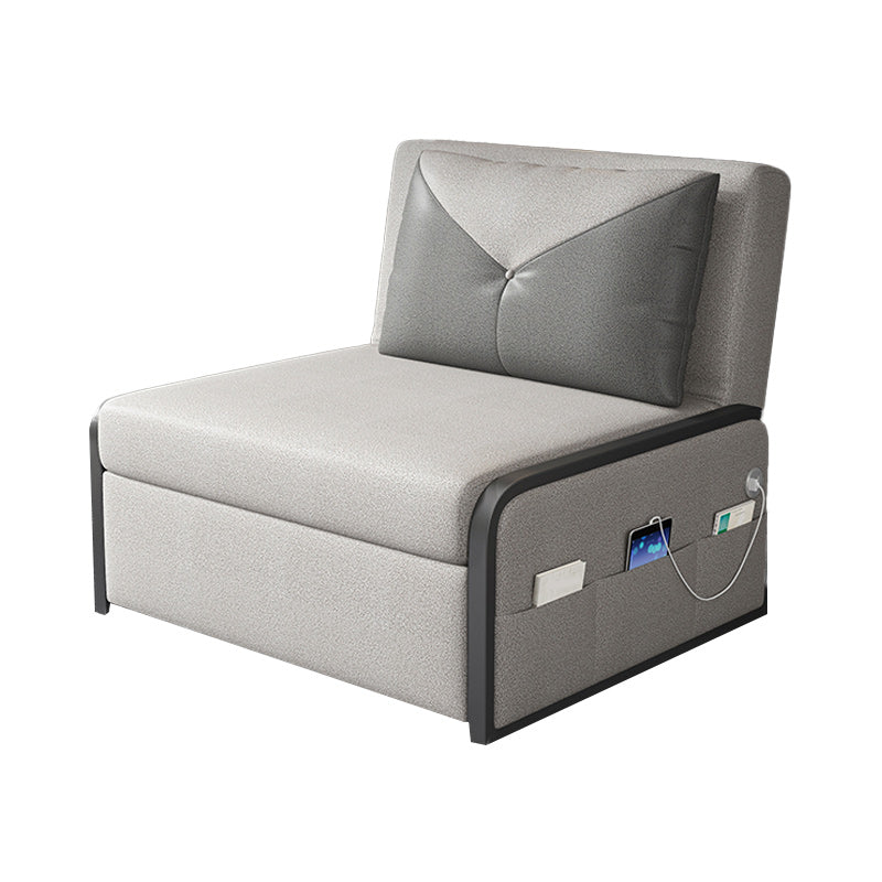 Faux Leather Stain Resistant Contemporary Armless Bed Sofa Couch