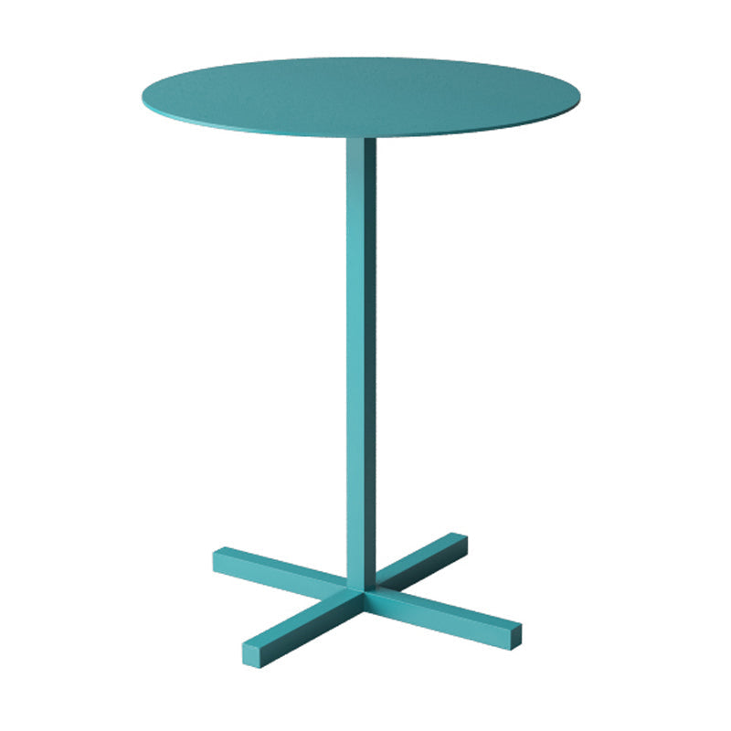 23.6"/27.5"Tall Metal Pedestal Solid Color Round Table Top Coffee Table 15.7"L x 15.7"W x 27.6"H Dark Green Clearhalo 'Coffee & Accent Tables' 'Coffee Tables' 'coffee_tables' 'furn' 'furn_coffee_tables' 'Furniture' 'Living Room Furniture' 5469893