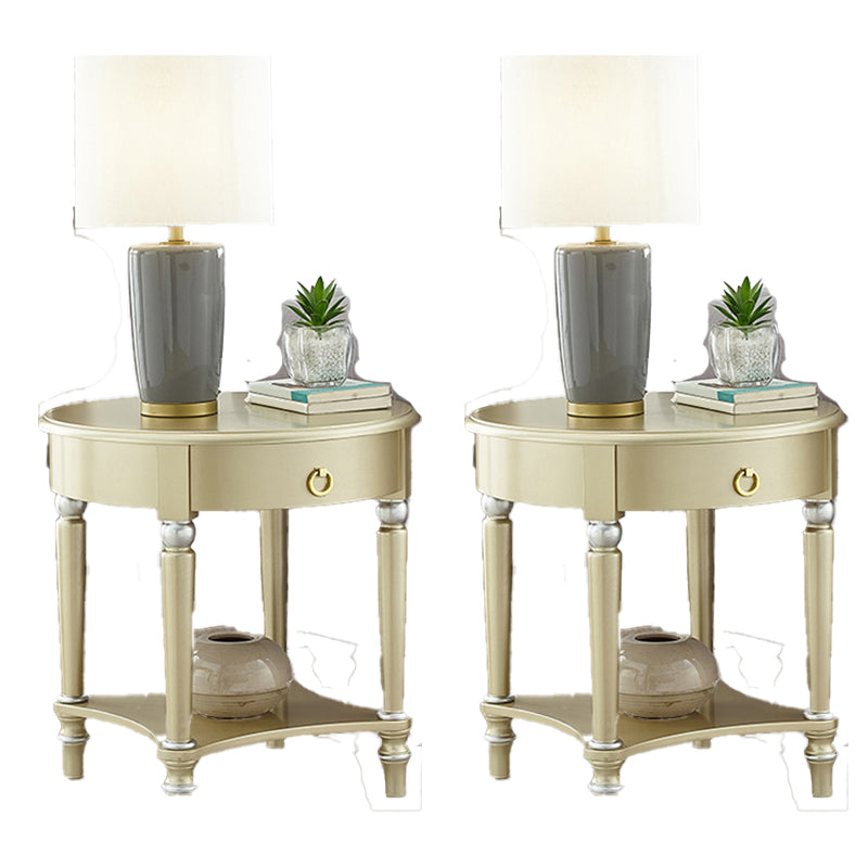 Traditional 24.4" Tall 3 Legs End Table Round End Table with Storage Gold 2 Clearhalo 'Coffee & Accent Tables' 'End & Side Tables' 'end_side_tables' 'furn' 'furn_end_side_tables' 'Furniture' 'Living Room Furniture' 5470222