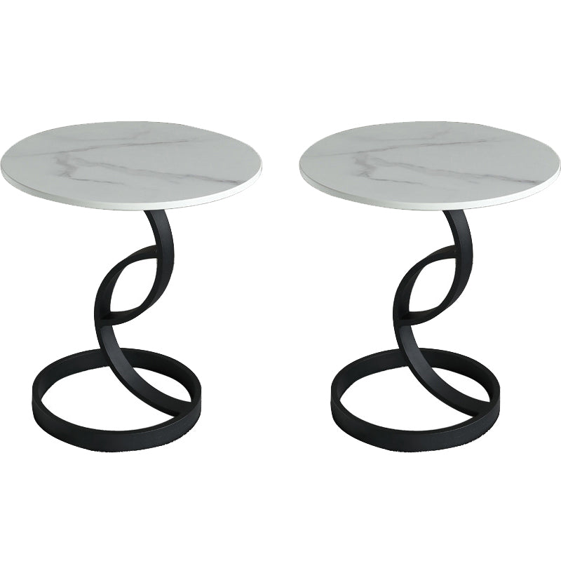 Table d'appoint à accent carré de pierre 20,87 pouces de haut