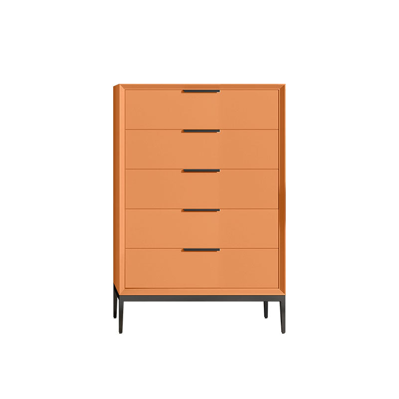 3 / 4 / 5 Drawers Wooden Storage Chest Dresser Modern Style Bedroom Chest 20"L x 16"W x 35"H Orange Clearhalo 'Bedroom Furniture' 'Dressers & Chests' 'dressers_chests' 'furn' 'furn_dressers_chests' 'Furniture' 5471723