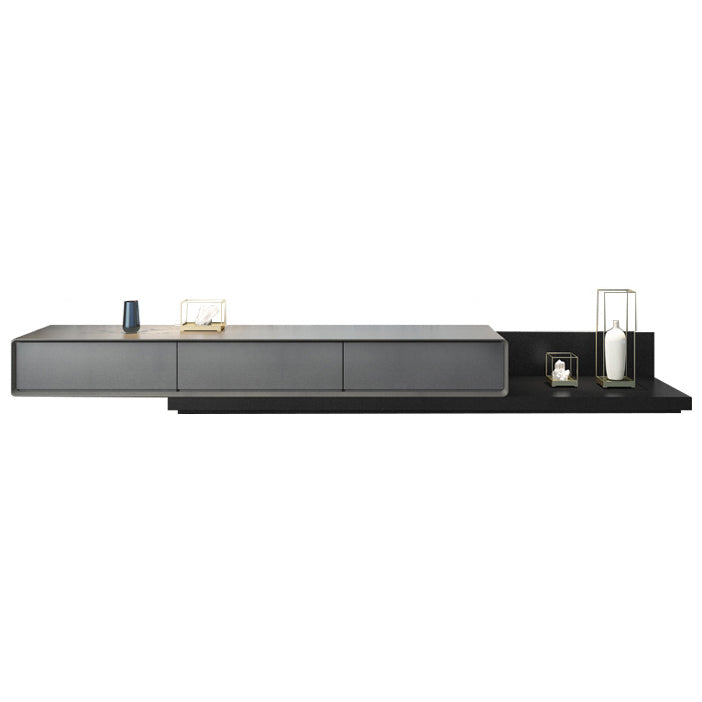 Mobile tv in legno con 3 cassetti, supporto TV console multimediale in legno