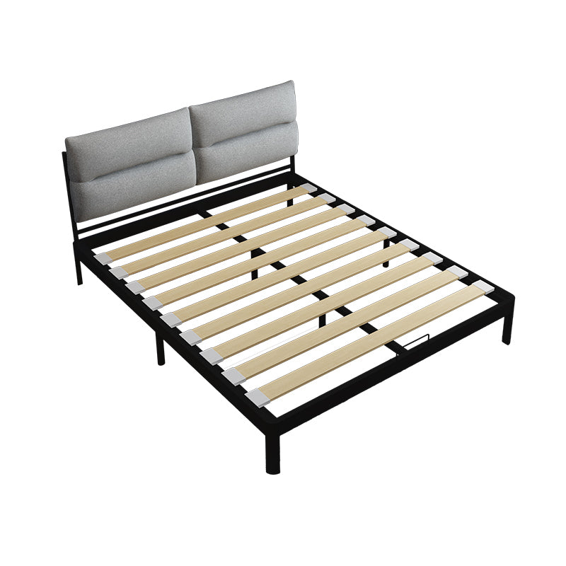 Contemporary Metal High Profile Bed Frame 39.37" H Panel Bed