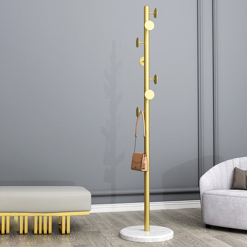 Designer -Metallbeschattierungs -Rack Marmor Bottomattrack mit Hooks Hall Tree