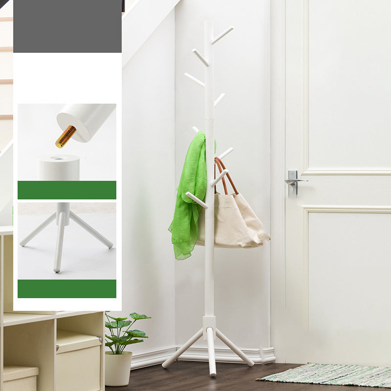Wooden Hall Stand Entryway Hook Tripod Steady Hall Tree Coat Hanger White Tripod Clearhalo 'Entry & Mudroom Furniture' 'furn' 'furn_hall_tree_coat_racks' 'Furniture' 'Hall Trees & Coat Racks' 'hall_tree_coat_racks' 5473735