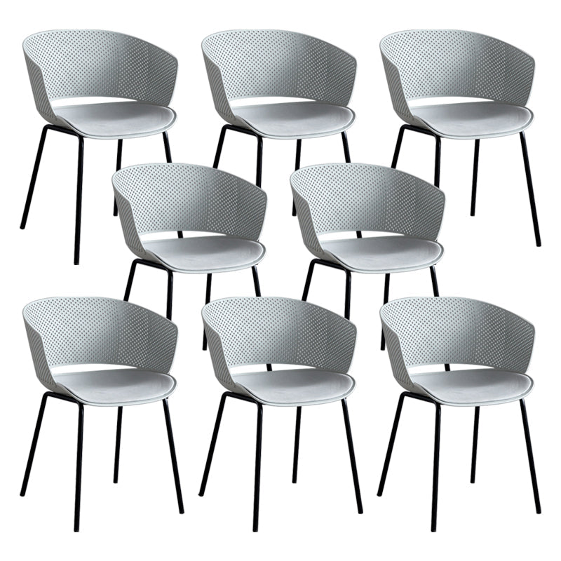 Modern Plastic Chair Parsons Chair in Matte Finish for Indoor