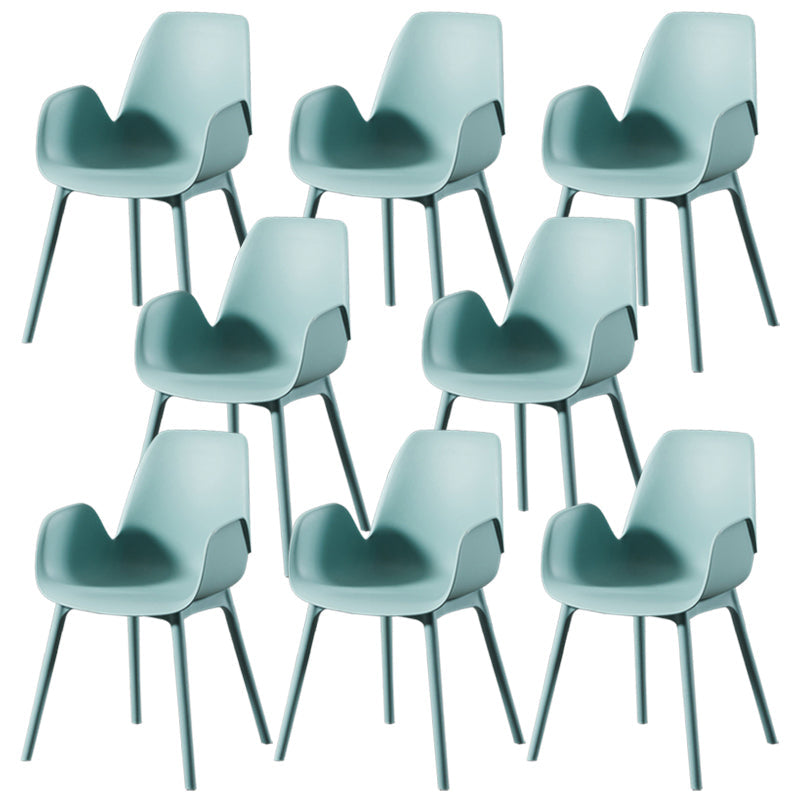 Silla de silla de plástico moderna silla parsons en acabado mate para la cocina