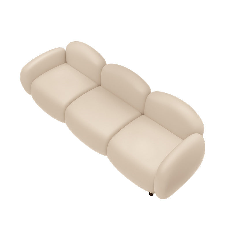 33,46 "W x 27,55" H divano a braccio quadrato in pelle finta