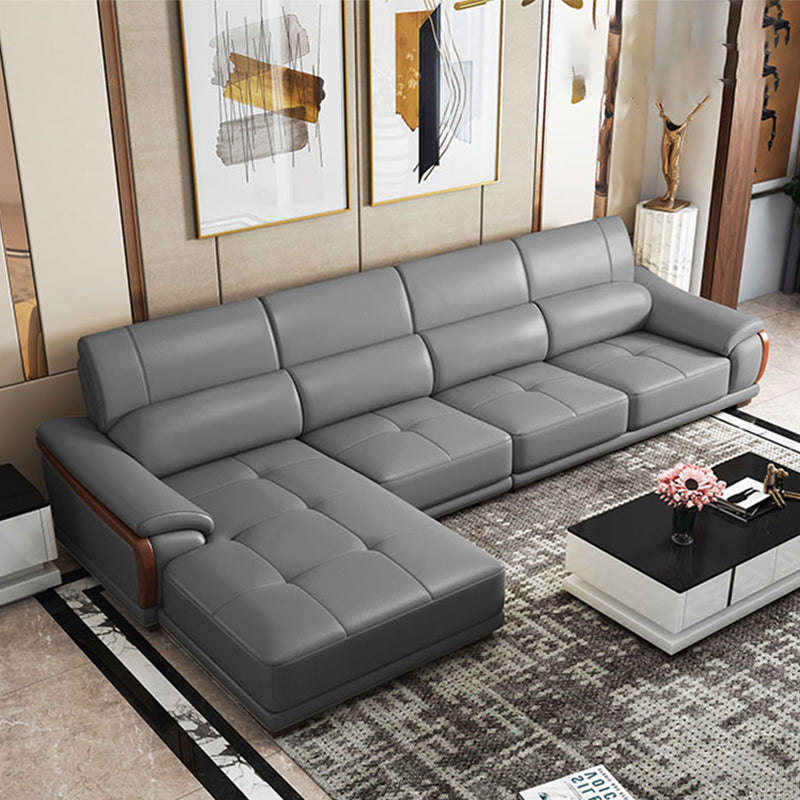 Divano letto in stile nordico in pelle in beige/grigio/beige cusched divano posteriore