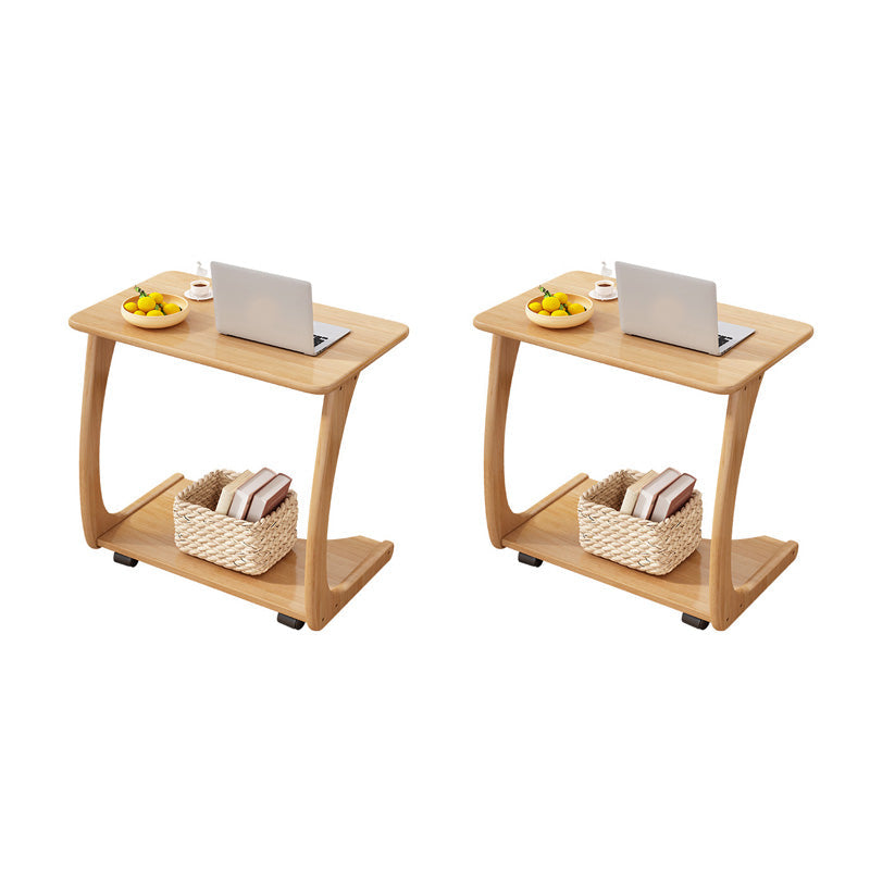 Tavolo laterale Nordico C Tavolino rettangolare in legno massiccio per soggiorno