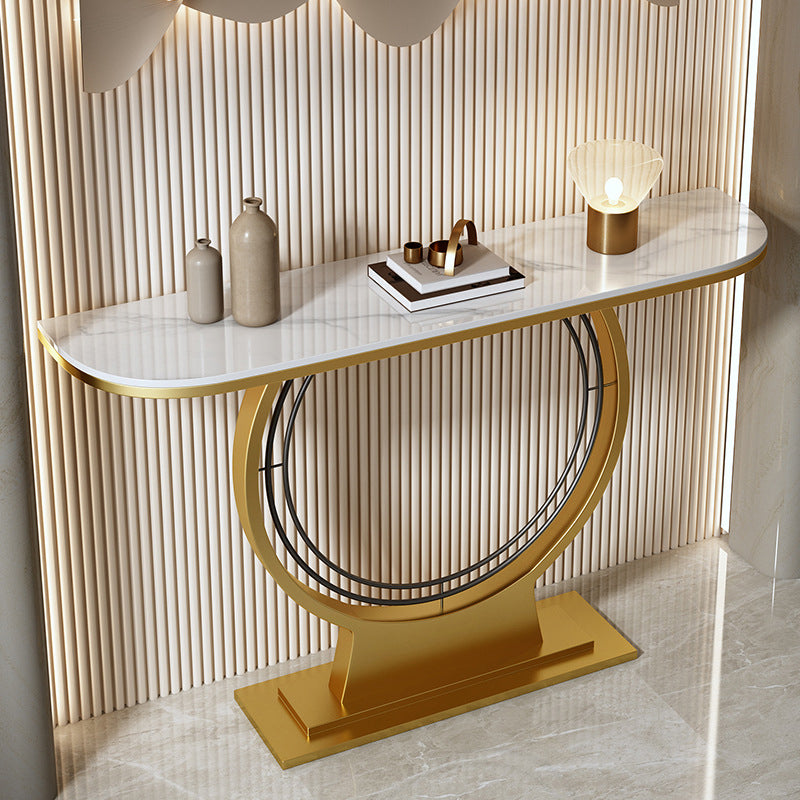 Glam Hall Piedistale Slace Mezza luna Resistente alla console Resistente a graffi