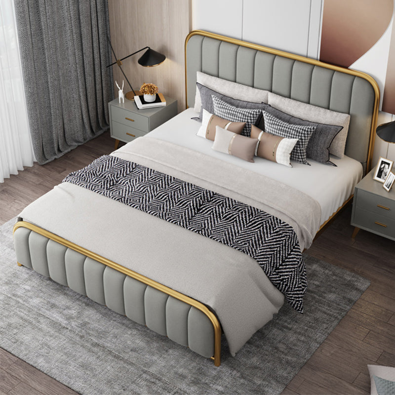 Testiera rettangolare in stile glam letto standard con letto testiera