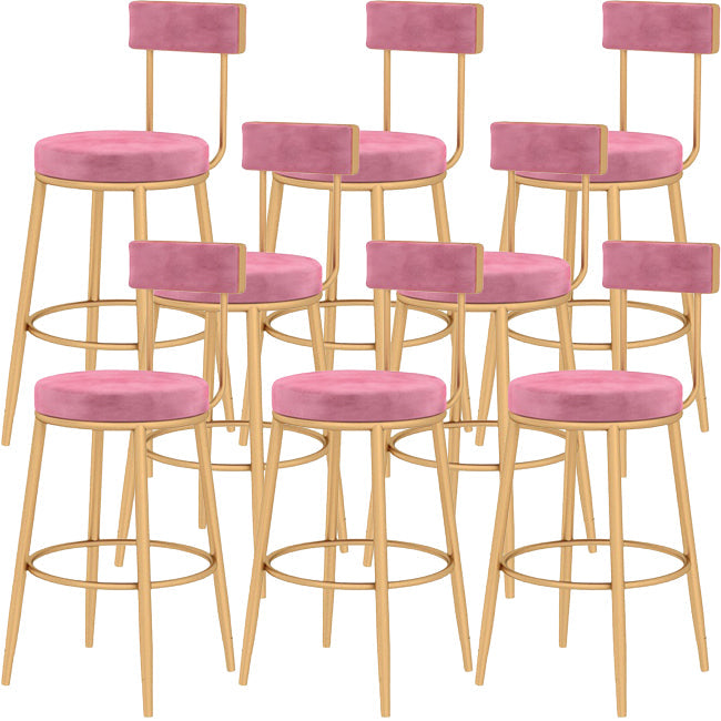 Glam Metal Barstool Fabric Cushion in Matte Finish for Indoor