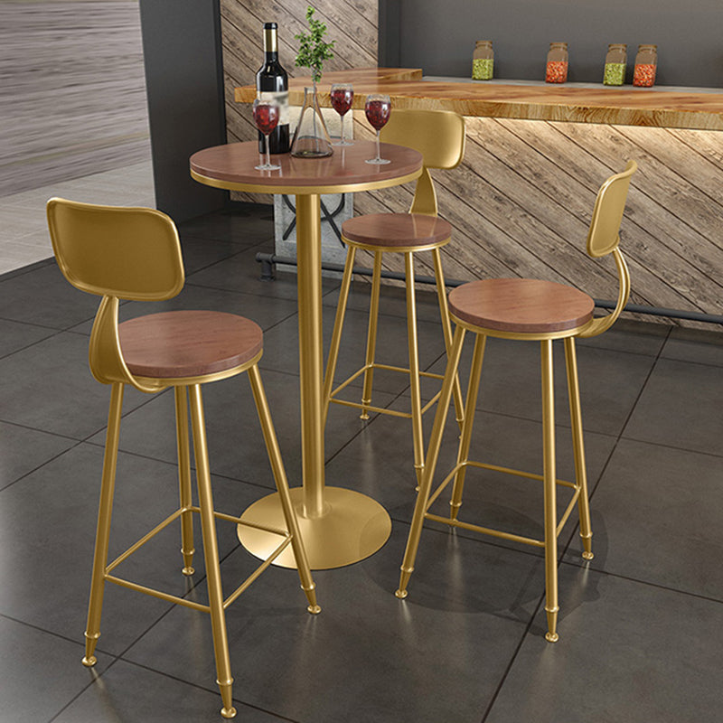 Glam Round Stone Bar Table Set 1/2/3/4 Pièces Table de comptoir avec tabourets hauts
