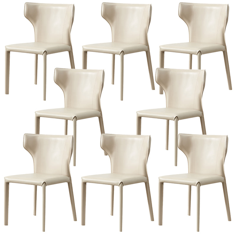 Modern Style Leather Dining Side Chair Wingback Side Chair for Restaurant Use
