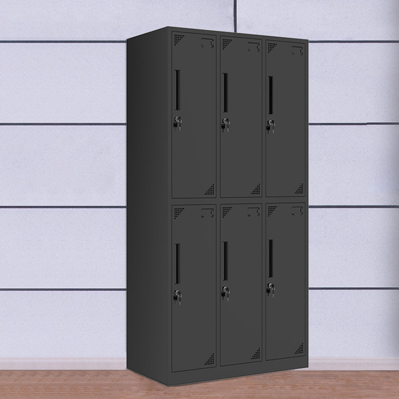 Black Steel Wardrobe Armoire Contemporary Hinged Wardrobe Cabinet