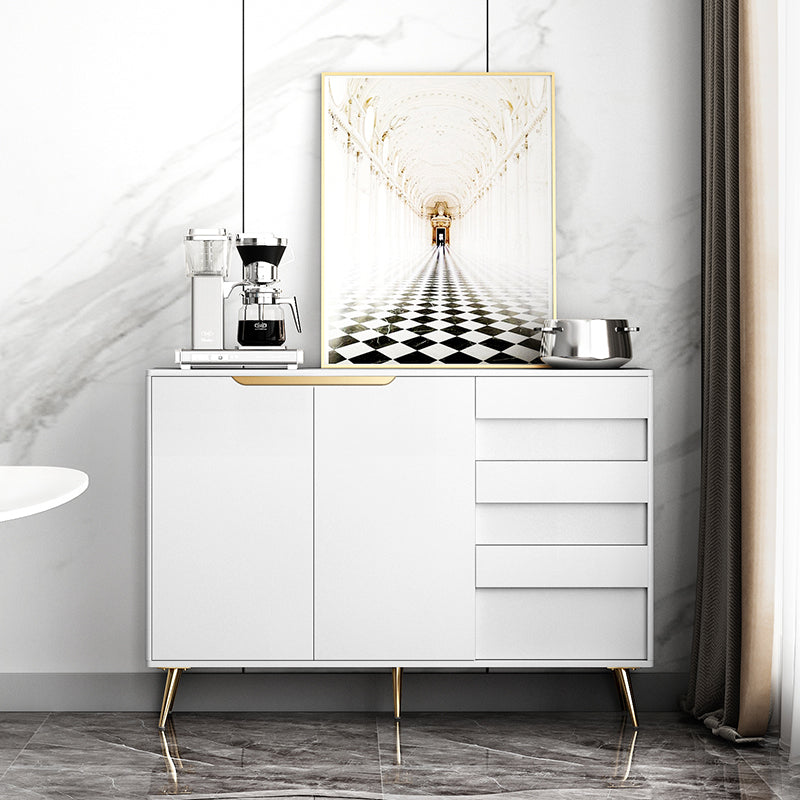 Moderno legno ingegnerizzato da 33,4 "h buffet a buffet a 3 cassetti a 3-cassetto server buffet