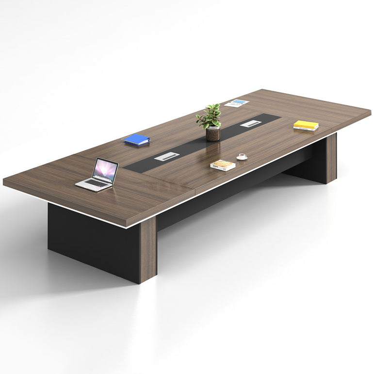 Scrivania rettangolare in legno di gestione industriale di gestione dei cavi da ufficio