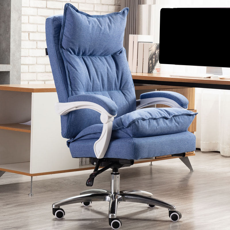 Metall Base Modern Office Chair mit Rädern Executive Ergonomic Task Stuhl mit gepolsterten Armen