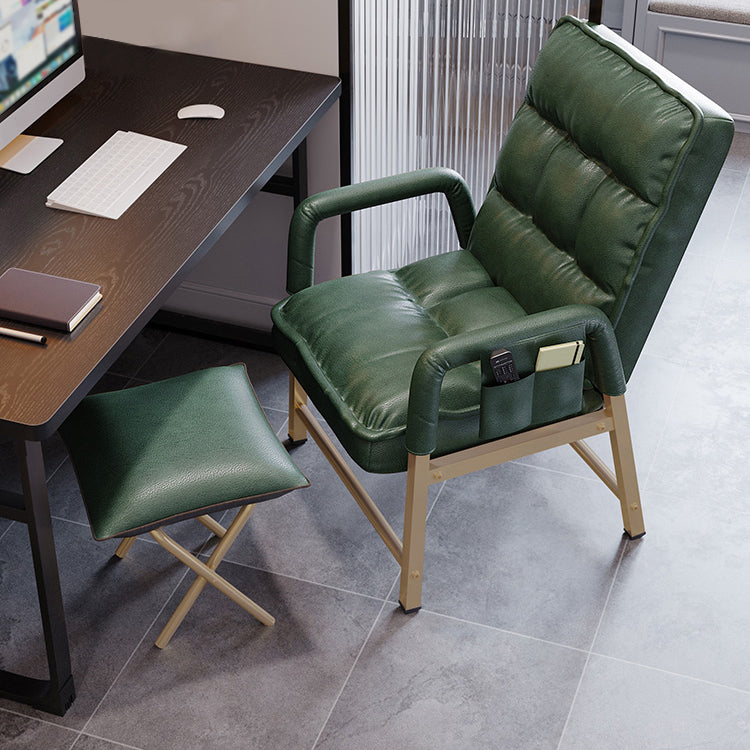 Mid Back Home Office Chair Modern Adjustable Back Height Desk Chair Green With Footrest Clearhalo 'furn' 'furn_office_chair' 'Furniture' 'Office Chairs' 'Office Furniture' 'office_chair' 5496229