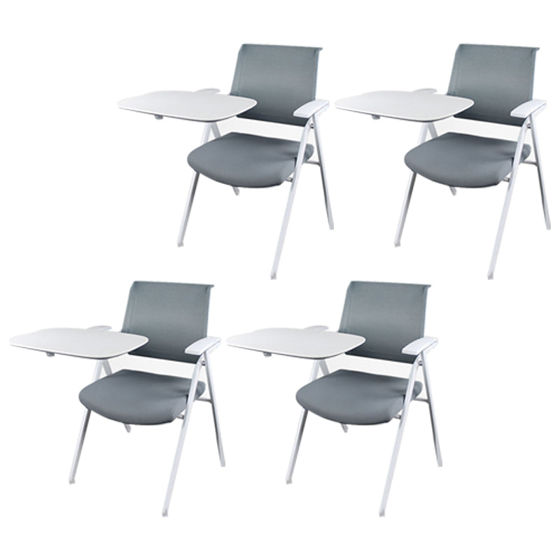 Président de la conférence à l'arrière du milieu du milieu sans roues Chaise de bureau à armes fixes