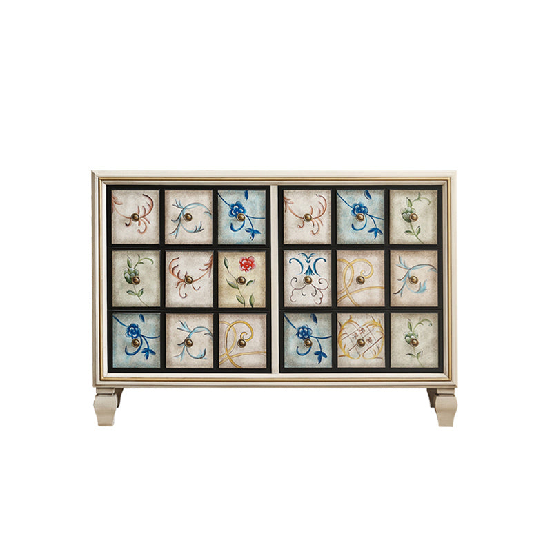 Tradizionale cassettiera in stile in legno massiccio con multi cassetti