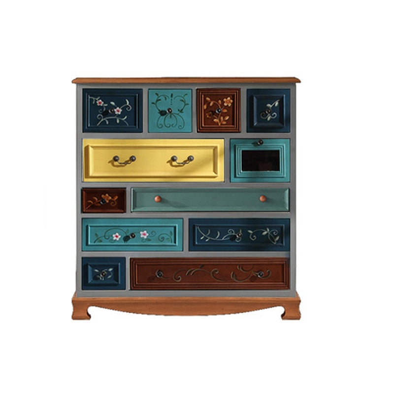 Traditional Style Chest Wooden Storage Chest with Drawers for Bedroom 41"L x 16"W x 43"H Grey Clearhalo 'Bedroom Furniture' 'Dressers & Chests' 'dressers_chests' 'furn' 'furn_dressers_chests' 'Furniture' 5497662