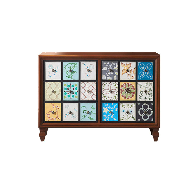 Torace bianco e marrone tradizionale olestico in legno in legno per camera da letto