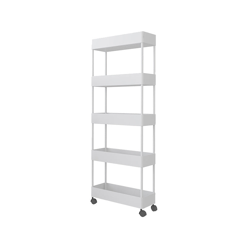Libreria di plastica moderna, bianco, scaffale per qualsiasi stanza, 16 "L
