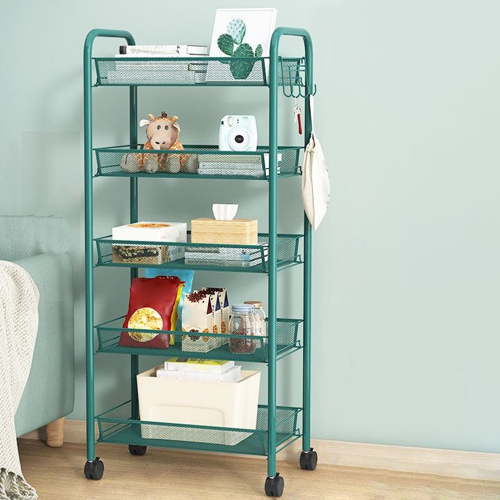 Modern Iron Bookcase, 10.5" W Geometric Bookshelf for Any Room