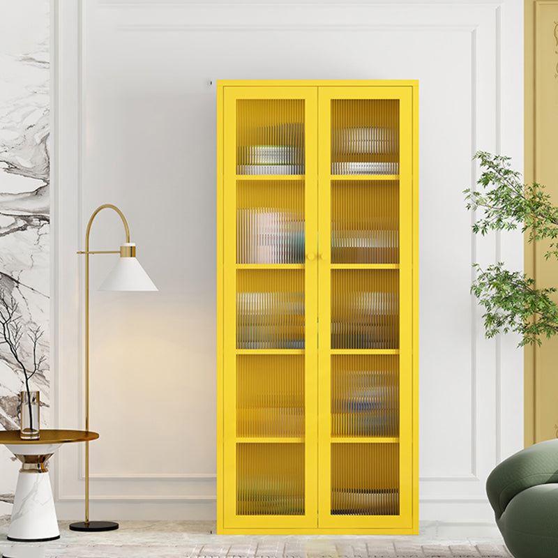 Modern Metal Bookcase Standard Closed Back Shelf with Rectangular Shelves