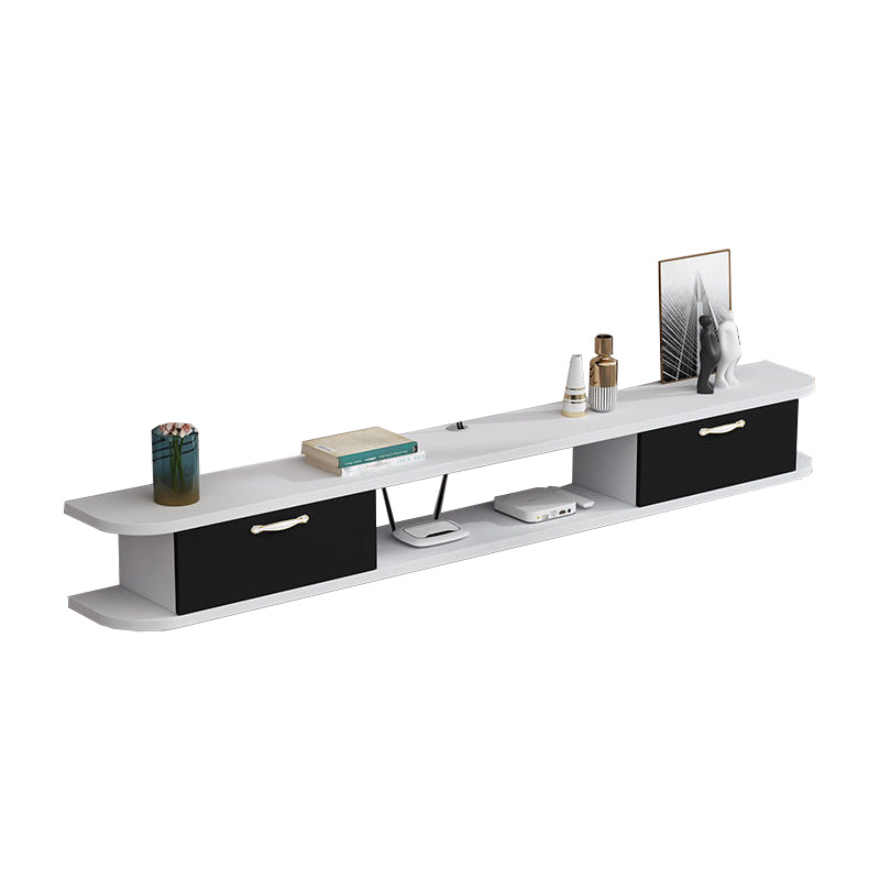 8,7 pollici D -Event Wood TV stand, console per supporto TV minimalista con 2 stendili inclusi
