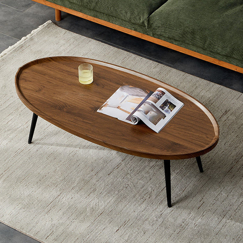 Modern Wood Coffee Table Four-Leg Accent Table in White/Brown/Black Nut-Brown Clearhalo 'Coffee & Accent Tables' 'Coffee Tables' 'coffee_tables' 'furn' 'furn_coffee_tables' 'Furniture' 'Living Room Furniture' 5502099