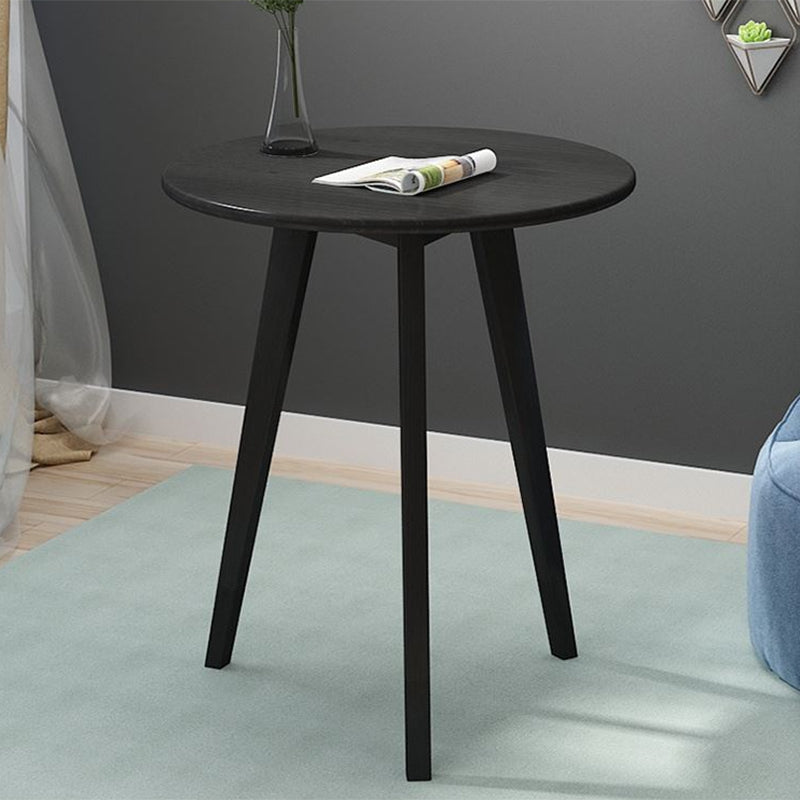 Modern Style Round Wooden Coffee Table 3 Legs Cocktail Table Black Clearhalo 'Coffee & Accent Tables' 'Coffee Tables' 'coffee_tables' 'furn' 'furn_coffee_tables' 'Furniture' 'Living Room Furniture' 5502284
