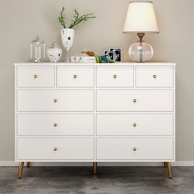 Cassa di accento moderno con gambe dritte e cassetti