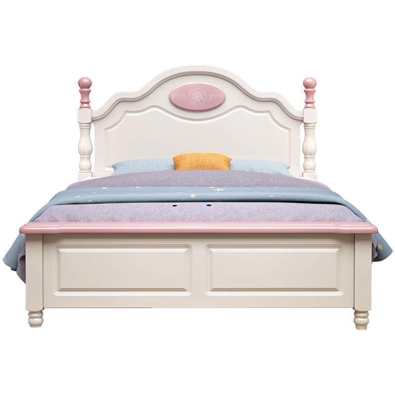 French Country Camel Back Headboard Standard Bed with Legs Bed Queen Clearhalo 'Bedroom Furniture' 'Beds' 'furn' 'furn_beds' 'Furniture' 5505104