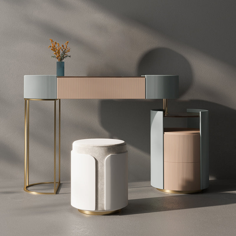 Hedendaagse houten make -up ijdelheid set glazen top ijdelheid kleedtafel